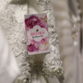 Brides by Donna Rae Dunedin Popup Shop with tags on dress