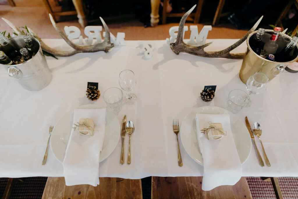 Place setting with Glassware