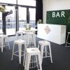 White Industrial Bar Stool