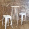 Birdcage bar leaner with Stools