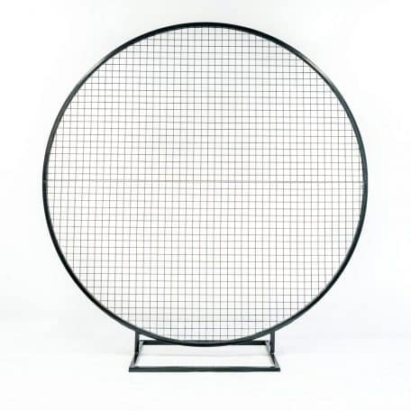 Black Round Mesh Wall