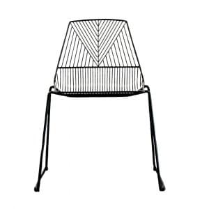 Black Wire Arrow Chair