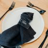 Premium Linen Napkins Black