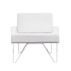 White Contemporary Lounge Chair