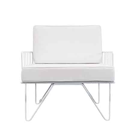 White Contemporary Lounge Chair