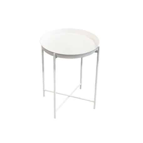 White Industrial Side Table