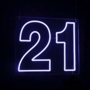 Neon 21 Sign