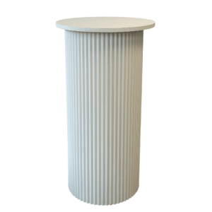 White Ribbed Plinth