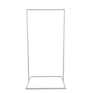 White Rectangle Signage Stand