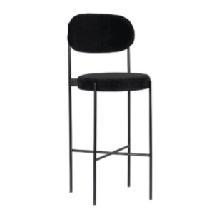 Black Padded Stool