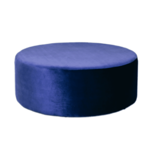 Blue Velvet Ottoman